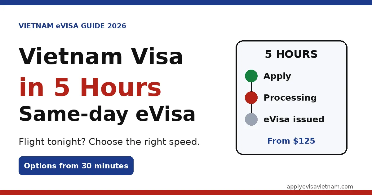 Vietnam Visa in 5 Hours: Emergency Same-Day Options (2026)